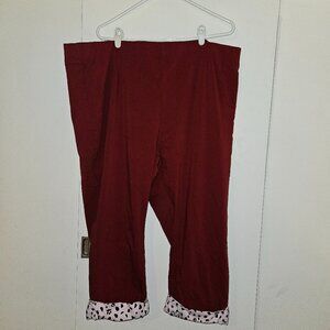 🤩3/$15! Torrid / Disney Cruella Red Crop Pull-On Pants (4X) NEVER WORN